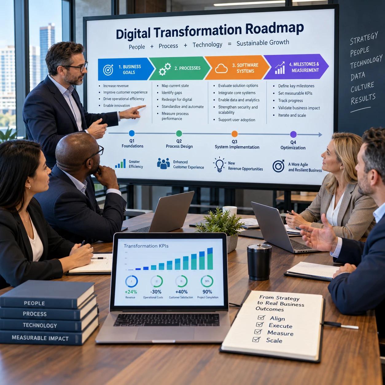Strategie digitální transformace pro střední firmy: od priorit k realizaci